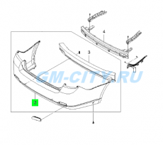 Бампер задний Chevrolet Epica