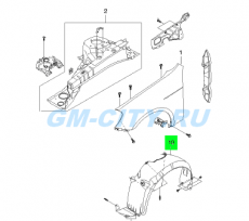 Подкрылок передний правый Chevrolet Epica