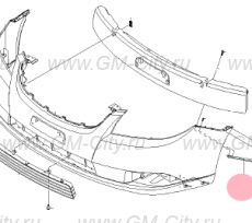 Кронштейн переднего бампера правый Chevrolet Epica