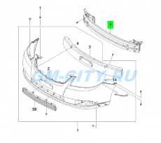 Усилитель бампера переднего Chevrolet Epica