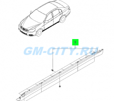 Накладка порога левого Chevrolet Epica