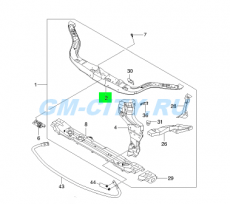 Балка радиатора верхняя Chevrolet Aveo T250