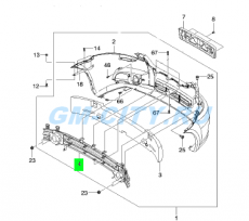 Усилитель бампера переднего Chevrolet Aveo T250