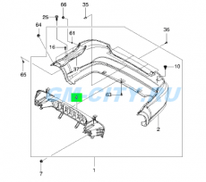 Усилитель бампера заднего Chevrolet Aveo T250