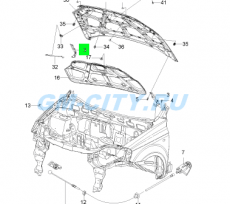 Петля капота правая Chevrolet Aveo T250