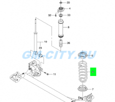 Пружина задняя Chevrolet Aveo T255