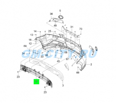 Усилитель бампера переднего Chevrolet Aveo T255