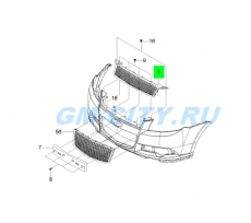 Решетка радиатора верхняя Chevrolet Aveo T255