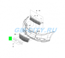 Накладка номерного знака Chevrolet Aveo T255