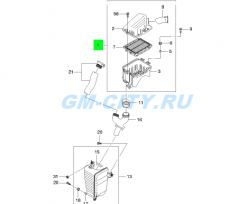 Корпус воздушного фильтра Chevrolet Aveo T200