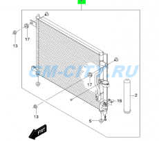 Радиатор кондиционрера Chevrolet Aveo T200