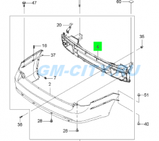Усилитель бампера заднего универсал Chevrolet Lacetti