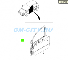 Дверь передняя левая Chevrolet Aveo T200