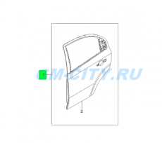 Дверь задняя правая Chevrolet Aveo T250