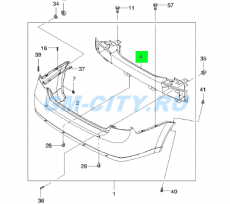 Усилитель бампера заднего седан Chevrolet Lacetti