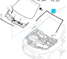 Молдинг лобового стекла