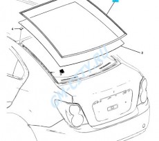Молдинг заднего стекла седан